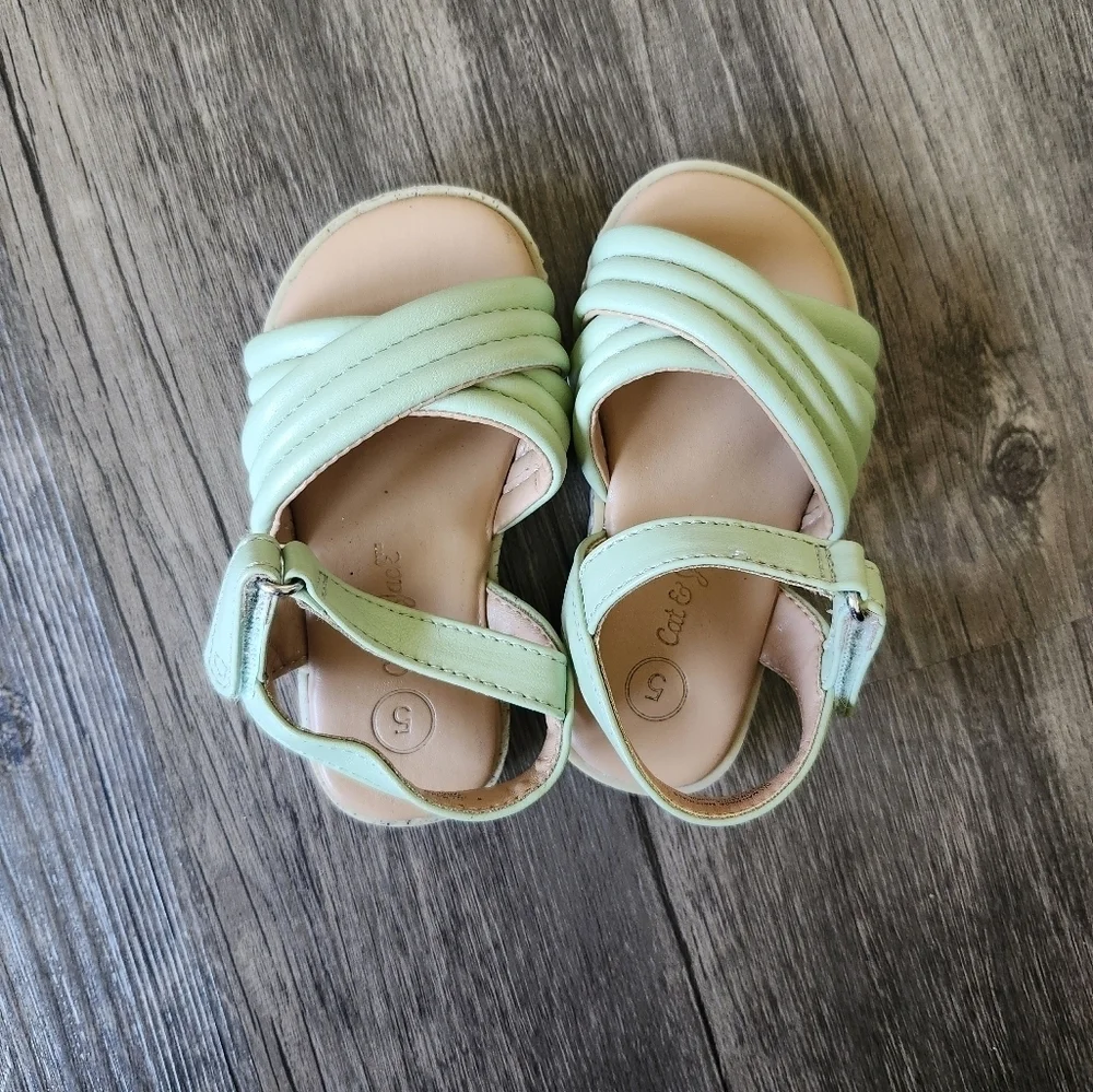 Cat & Jack Chloe Mint Green Strappy Sandals